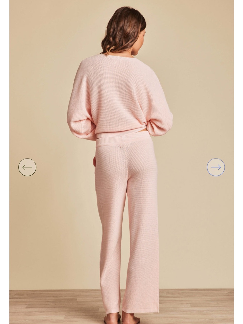 Barefoot Dreams Wide Leg Knit Lounge Pants - Light Pink - Picture 3 of 3